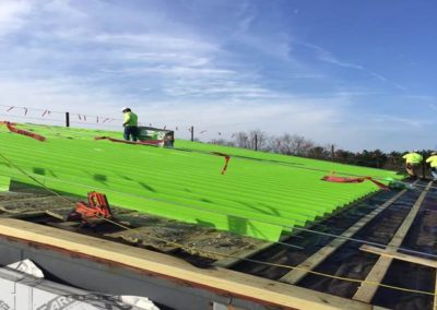 Green girts and insulation at Studio A roof