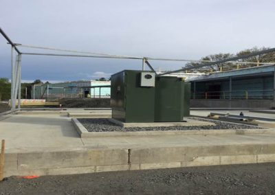 National Grid transformer set in electrical yard