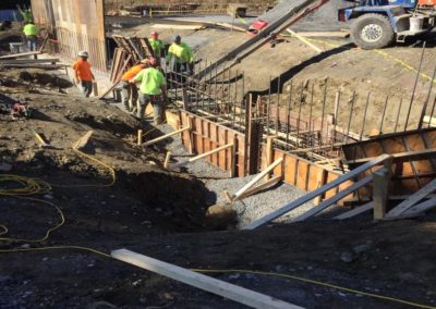 Pouring Footings at Cafe