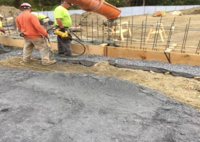 Pouring Footings at Cafe