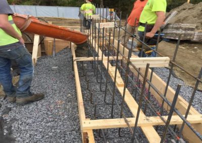 Pouring Footings at Cafe