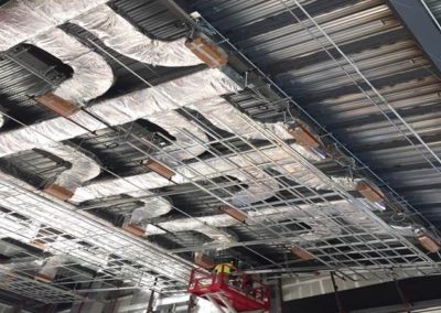 Ceiling framing and painting at Studio A