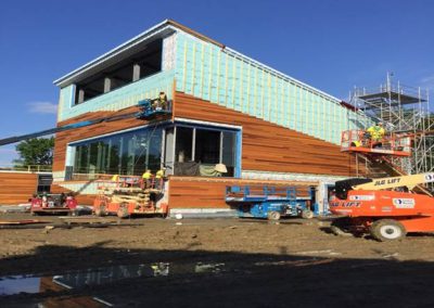 Wood siding at Studio A