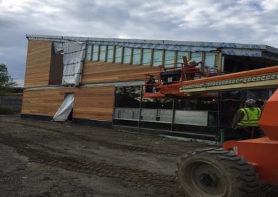 Wood siding at Studio C