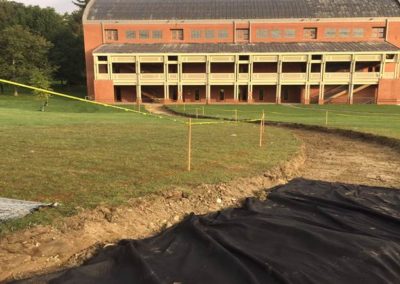 Excavation for new walkway to Ozawa Hall