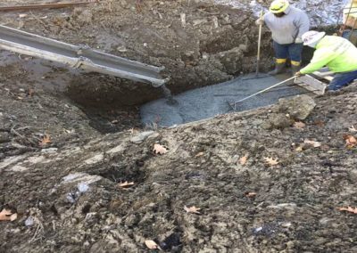 Pouring footings at Restroom Building -- Ozawa Gate -- Ozawa Hall Gate