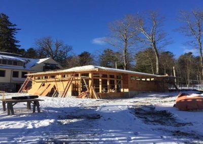 Roof sheathing on Ozawa Building