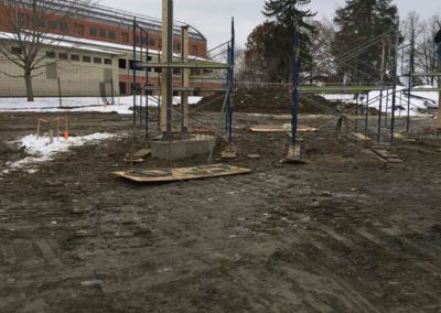 Steel columns at Gate structure -- Ozawa Hall Gate