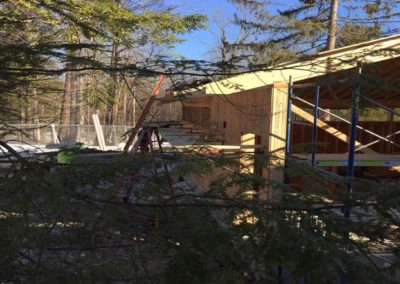 Wall framing at Ozawa Building